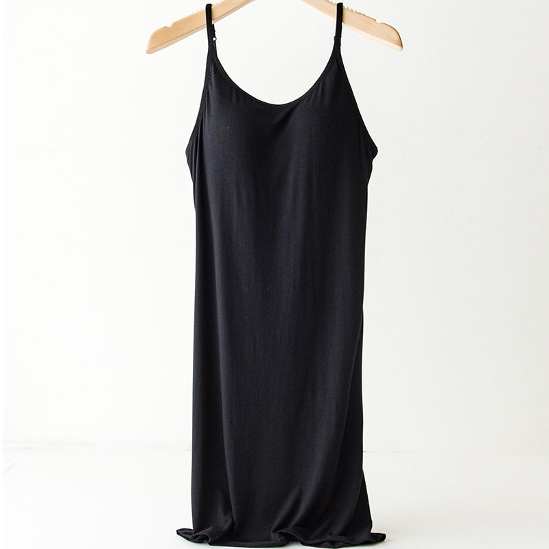 Comfortable Built-In Bra Lounge Midi Dress