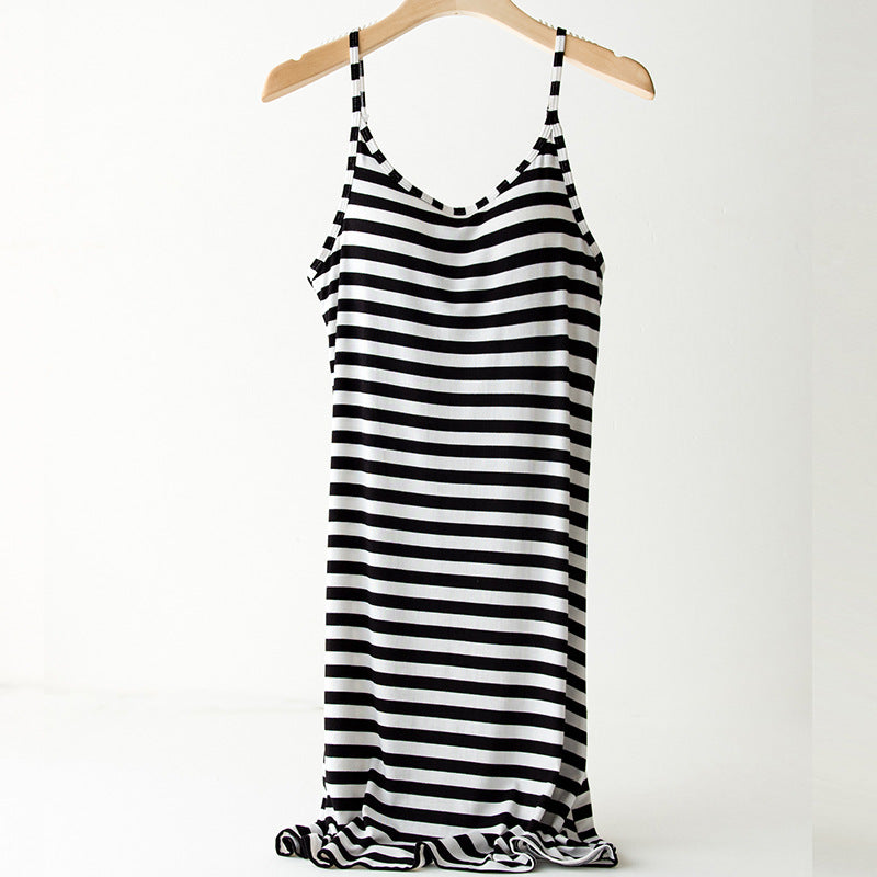 Comfortable Built-In Bra Lounge Midi Dress
