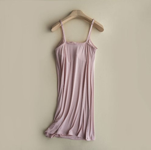 Comfortable Built-In Bra Lounge Midi Dress