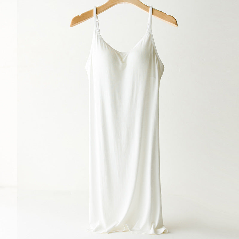 Comfortable Built-In Bra Lounge Midi Dress
