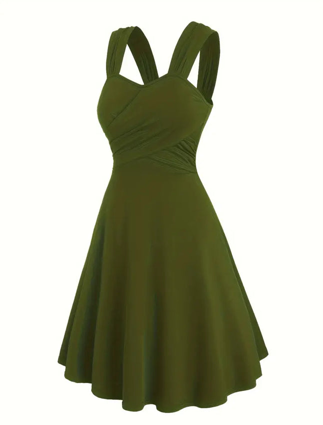 Soft Silk Minimalist Waistline Midi Dress